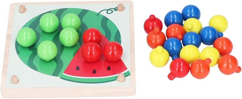 Mushroom Nail Puzzle Board Art Toy with 25 Beads 10 Pattern Cards for Kids Age 3 - Image 5